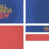 7775 all things new screen graphics Bold text "ALL THINGS NEW" in gold and red on blue backgrounds, symbolizing renewal and hope in faith and community.