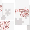 7792 puzzle and pjs social graphics "Puzzles & PJs" event graphic featuring playful puzzle pieces, inviting community and fellowship in a cozy atmosphere.