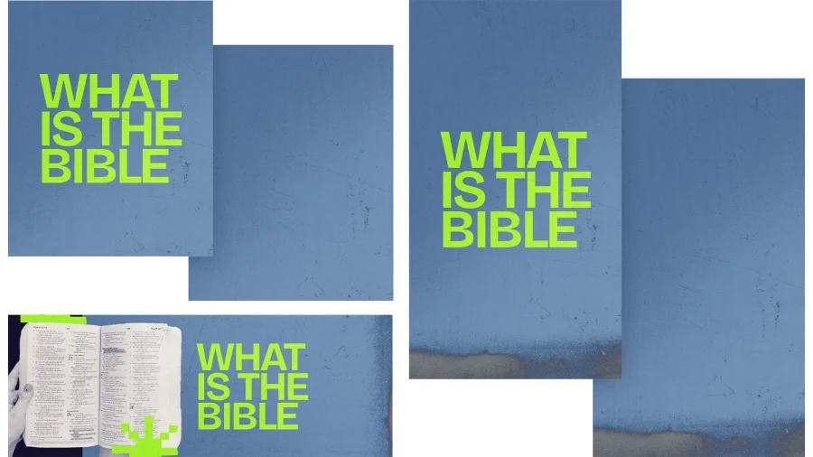 7809 what is the bible social graphics Bold text reads "WHAT IS THE BIBLE" on a textured blue background, emphasizing faith and biblical exploration.