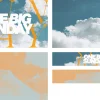7828 one big sunday screen graphics "Cloudy skies with vibrant text celebrating 'One Big Sunday,' inviting community and worship together in faith."