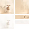 7838 easter screen graphics Easter theme featuring a crowned lamb, symbolizing Jesus as the King of Kings, surrounded by soft, warm colors.