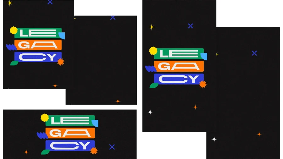 Colorful text "LEGACY" with vibrant accents on a black background, symbolizing faith, community, and spiritual growth.