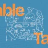 7881 table talk hd title slide Gathered friends share food and conversation, embodying community and fellowship around a table.