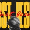 7924 just jesus hd title slide Silhouette of a person in prayer with bold text "Just Jesus," emphasizing faith and devotion.