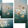 7927 on the way social graphics Floating white flowers above calm water with the text "ON THE WAY," symbolizing spiritual growth and community journey.