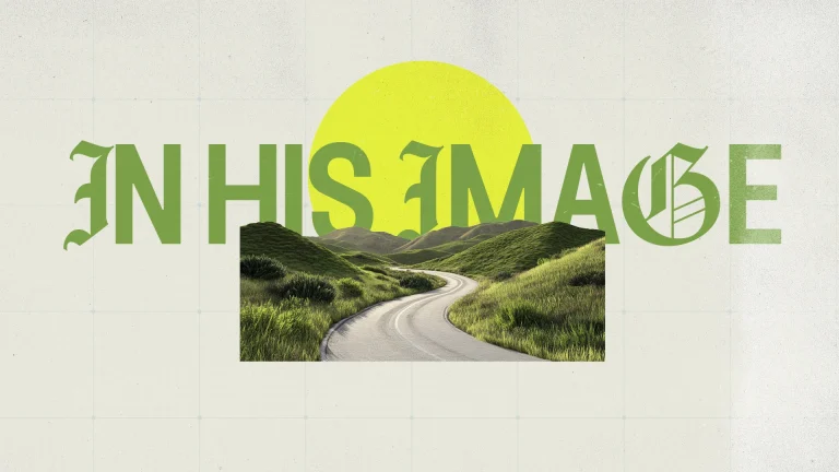 Winding road through green hills with a bright sun, symbolizing faith and the journey of life in Christ.