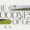 7939 the goodness of god hd title slide "Text highlights 'The Goodness of God' with serene landscapes and birds, symbolizing faith, hope, and community."
