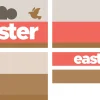 7953 easter screen graphics Cross, heart, and dove icons with vibrant "Easter" text symbolize faith, renewal, and community celebration.