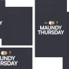 7972 maundy thursday social graphics Maundy Thursday graphic featuring bread, wine, and a chalice, symbolizing communion and the Last Supper.