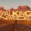 8008 walking in wisdom hd title slide Desert road leading to majestic mountains, with the phrase "Walking in Wisdom" symbolizing faith and spiritual journey.