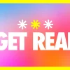 8035 get real hd title slide Bold text "GET REAL" on a vibrant gradient background, encouraging authenticity in faith and community engagement.