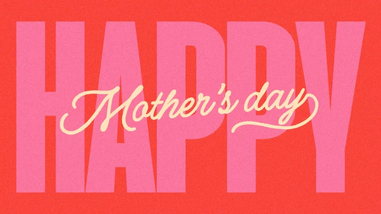 Bold text celebrates Mother's Day, emphasizing love and gratitude within the church community.