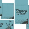 8063 growing pains social graphics "Text 'Growing Pains' on a textured blue background, symbolizing spiritual growth and community in faith."