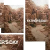 8102 fathers day social graphics Father's Day message over a serene desert landscape, symbolizing faith, guidance, and the journey of fatherhood.