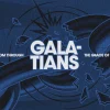 8119 galatians hd title slide "Galatians: Freedom through the grace of Christ, symbolizing liberation and faith in a vibrant blue design."