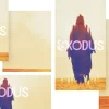8128 exodus social graphics Silhouetted figure walking in a desert landscape, with "EXODUS" prominently displayed, symbolizing faith and journey.