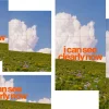 8134 i can see clearly now social graphics Vibrant green hill with colorful flowers under a bright blue sky and fluffy clouds, featuring the phrase "I can see clearly now."