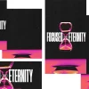 8142 focused on eternity social graphics "Hourglass with vibrant colors, emphasizing 'Focused on Eternity' for spiritual reflection and community engagement."