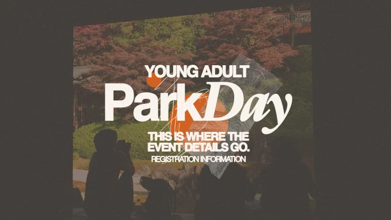 Young adults gather for Park Day, fostering community and connection in a serene outdoor setting.