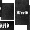 8264 not of this world social graphics Bold text reads "NOT OF THIS WORLD" on a textured black background, symbolizing faith and spiritual transcendence.