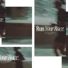 8282 run your race social graphics "Dynamic runner symbolizes spiritual endurance; text encourages steady faith and perseverance in life's journey."