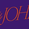 8289 the gospel of john hd title slide "Bold typography of 'The Gospel of John' on a deep purple background, symbolizing faith and biblical teachings."