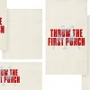 8292 throw the first punch social graphics "Bold text 'Throw the First Punch' with silhouettes of boxers, symbolizing courage and taking initiative in faith."