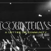 8294 1 corinthians hd title slide Hands raised in worship celebrate community and faith, emphasizing unity and spiritual connection. 1 Corinthians highlighted.