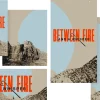 8301 between fire and a whisper social graphics "Bold text 'BETWEEN FIRE AND A WHISPER' over serene mountains, symbolizing faith and spiritual guidance."