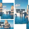 8312 ruins from the deep social graphics Ancient ruins rise from tranquil waters under a bright sky, symbolizing hope and renewal in faith.