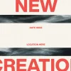 8319 new creation hd title slide "New Creation event announcement with space for date and location, emphasizing renewal and community in faith."