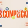 8327 its complicated hd title slide Bold text "IT'S COMPLICATED" surrounded by icons of faith, community, and service, with a biblical verse from Matthew 6:33.