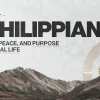 8339 philippians hd title slide Philippians: Emphasizing joy, peace, and purpose amidst serene mountains and a radiant sun.