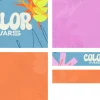 8367 color wars screen graphics Bright, colorful design featuring "COLOR WARS," symbolizing community, fun, and engagement in church activities.