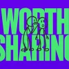 8381 worth sharing hd title slide Two figures whispering to each other, emphasizing the message "Worth Sharing" in vibrant colors, symbolizing community and faith.