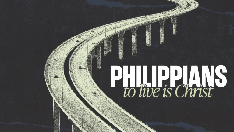 Winding highway with the text "Philippians: to live is Christ," symbolizing faith's journey and spiritual growth.