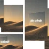 8415 the winds social graphics Golden dunes under a sunset sky, with the words "the winds" elegantly illuminated, evoking themes of faith and guidance.