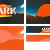 8430 the gospel of mark screen graphics Bold text reads "The Gospel of Mark" with a vibrant orange sun rising over dark mountains, symbolizing hope and faith.