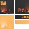 8447 fall retreat screen graphics Warm glow of a campfire surrounded by people, symbolizing community and fellowship during a fall retreat.
