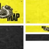 8464 road map screen graphics Bold yellow background with winding road imagery symbolizes the journey of faith and divine guidance in community worship.