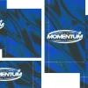 8481 momentum social graphics Bold "MOMENTUM" logo on a vibrant blue and black abstract background, symbolizing dynamic faith and community growth.