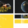 8506 what in the world screen graphics Earth surrounded by clouds and fire, with the text "What in the world is going on?" reflecting on faith and community.