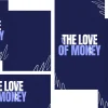 8535 the love of money social graphics "The Love of Money" in bold white and light blue text on a dark blue background, highlighting themes of faith and stewardship.