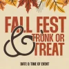 8540 fall fest hd title slide Fall-themed graphic promoting a community event: "Fall Fest & Trunk or Treat," inviting fellowship and celebration.
