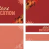 8558 child dedication screen graphics Warm autumn colors frame "Child Dedication," symbolizing community and faith in a nurturing church environment.