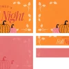 8565 womens fall night screen graphics Warm autumn colors with pumpkins and leaves, promoting Women's Fall Night for fellowship and community connection.