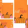 8565 womens fall night social graphics Women's Fall Night event graphic featuring vibrant pumpkins and autumn colors, celebrating community and faith.