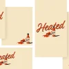 8604 heated social graphics Bold "Heated" text with a spilled hot sauce bottle, symbolizing passion and fervor in faith and community.