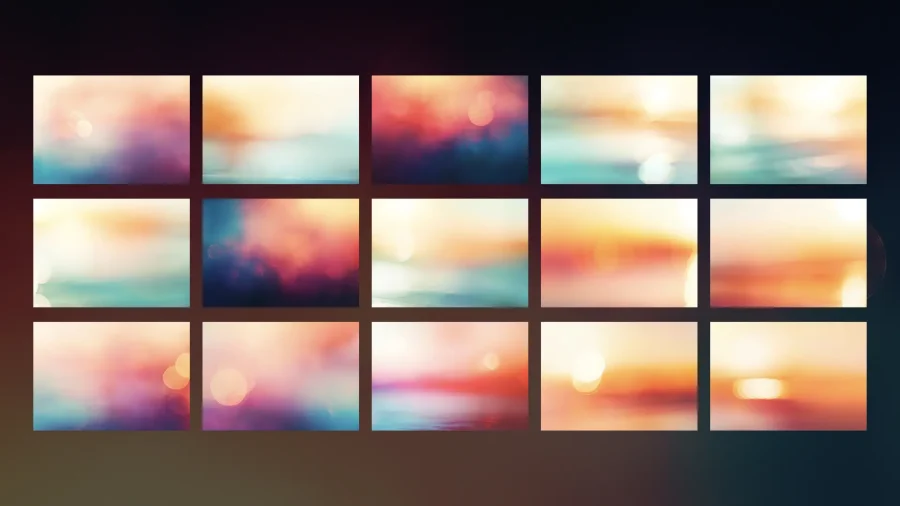 Create a serene atmosphere in your church media with our "Blurred Gradient" backgrounds, a collection of 30 PNGs designed to embody peace and calm. This set is perfect for moments of reflection or complementing worshipful messages.