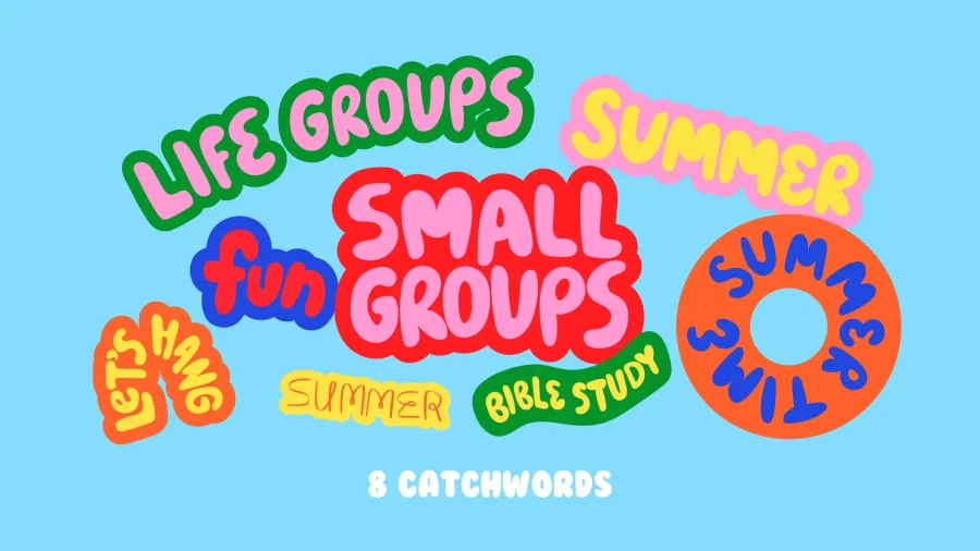 Bold Summer Tookit - 5 Expand your church media design capabilities with our "Summer Fun" vector elements pack. Featuring 40 hand-drawn graphics, this versatile toolkit empowers you to create engaging, summer-themed visuals for your church's events, announcements, and sermon series.